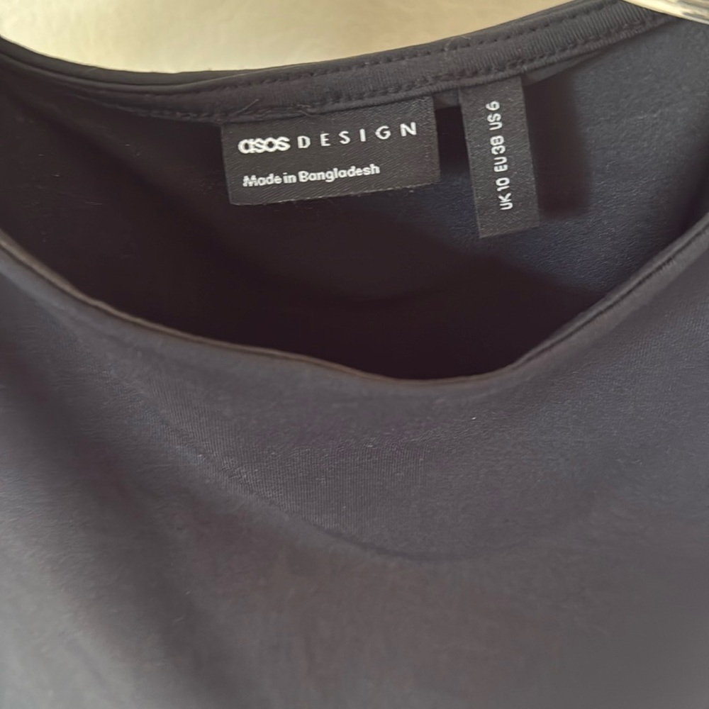 ASOS Elegant Black Asymmetrical Tank Top - Picture 2 of 4